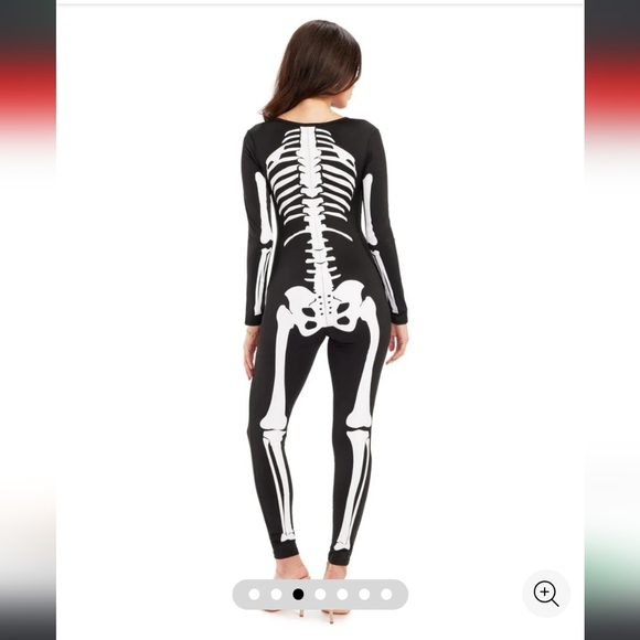 NWT! Tipsy Elves, Skeleton Bodysuit Costume, Black/White, Size Medium -$79.95 - Picture 3 of 14